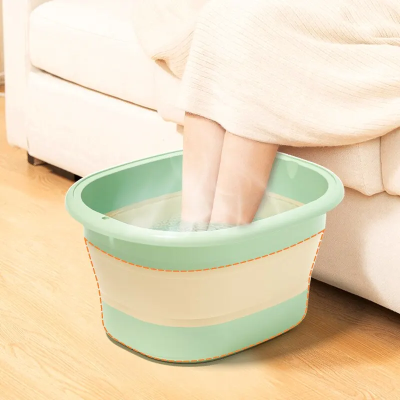 Bain de pieds pliable pour enfants, bassin de lavage des pieds de massage, baignoire à linge domestique, bain de pieds portable, trempage des pieds, E27