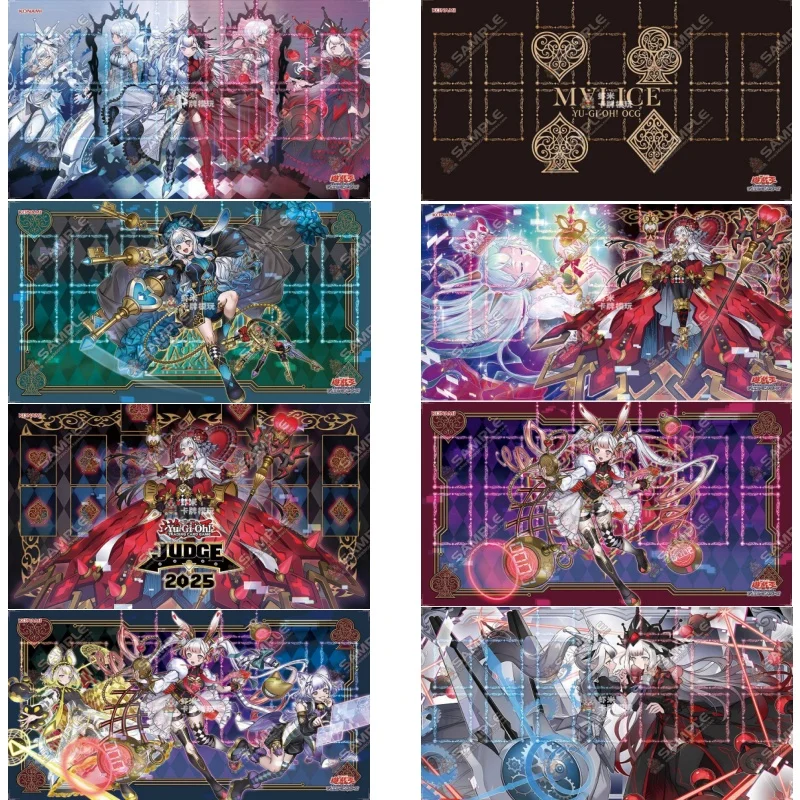 Novo Yu-Gi-Oh! 600x350mm série malícia yugioh personalizado playmat dos desenhos animados março lebre dormitório 2mm borda costurada tapete de mesa de borracha presentes