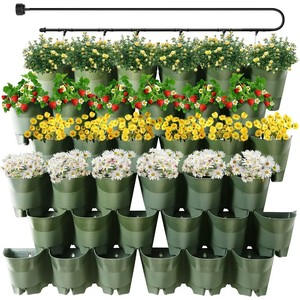 

Garden 36 Pockets Self Watering Vertical Planters Indoor Outdoor Living Wall Mounted