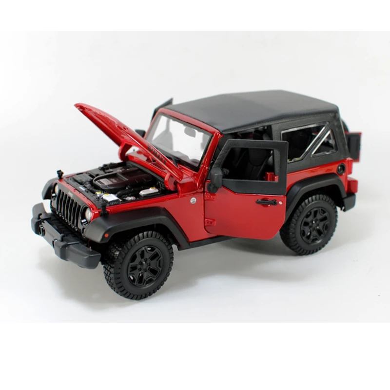 Diecast Original 1:18 Jeep Rubicon Off-road Vehicle Alloy Car Model Static Collectible Toy Gift Souvenir Collectible Display