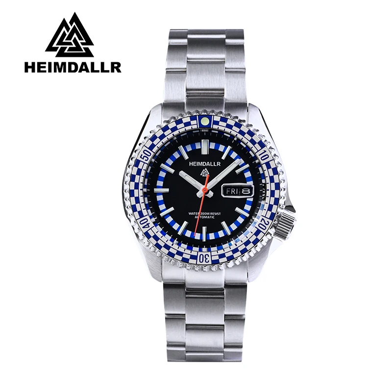 HEIMDALLR Watch Solid Stainless Steel SKX007/009 Watch Aluminum Bezel Sapphire Suitable For NH36 Automatic Movement Dive watch