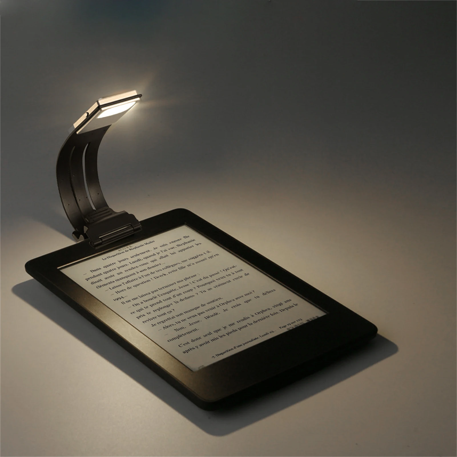 portatil led luz do livro de leitura com clipe flexivel destacavel usb lampada recarregavel para leitores kindle ebook 01