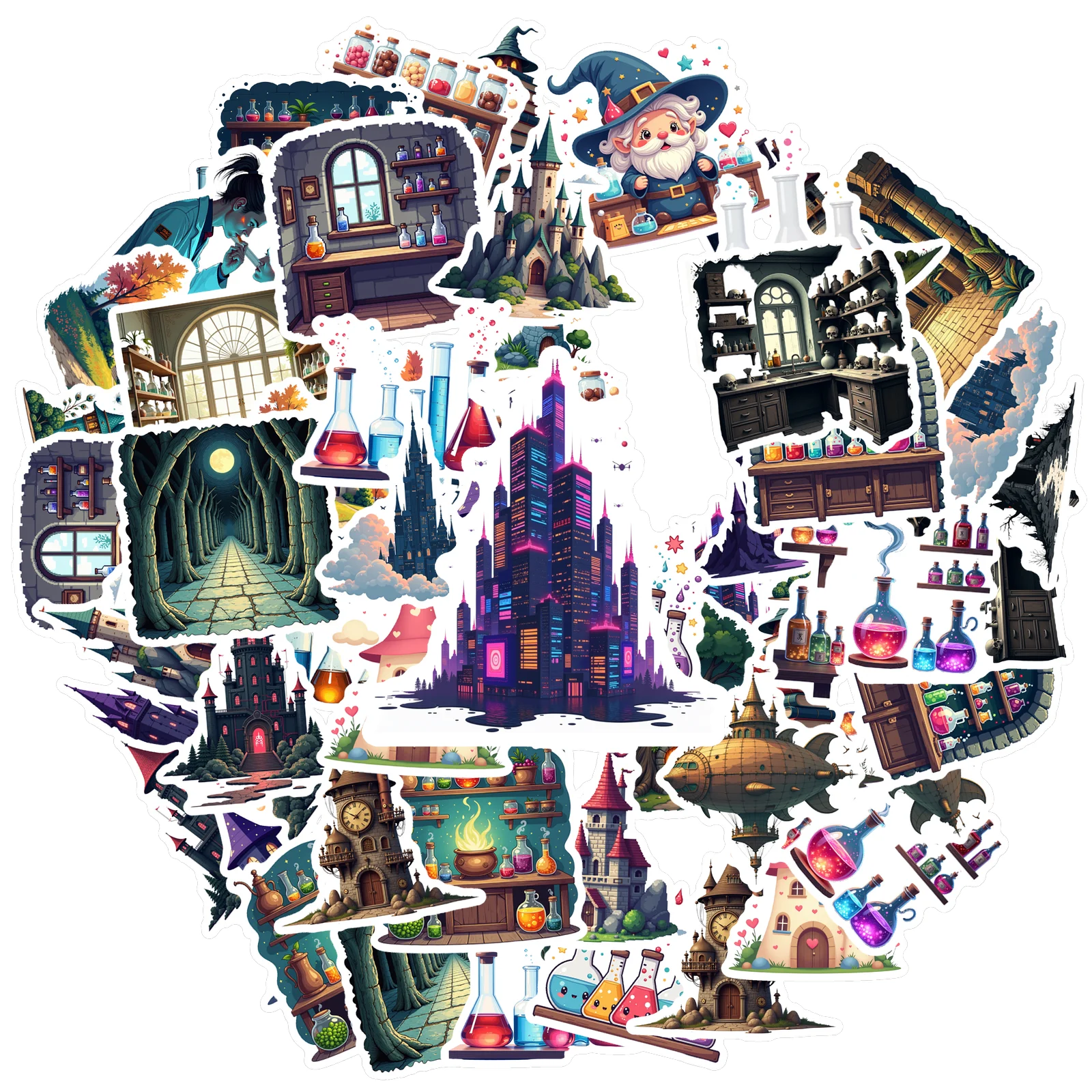 35pcs-100pcs Decals   Themed Vinyl Stickers  Stickers Chemistry Stickers for  Luggage Decoration Personalize Gadgets