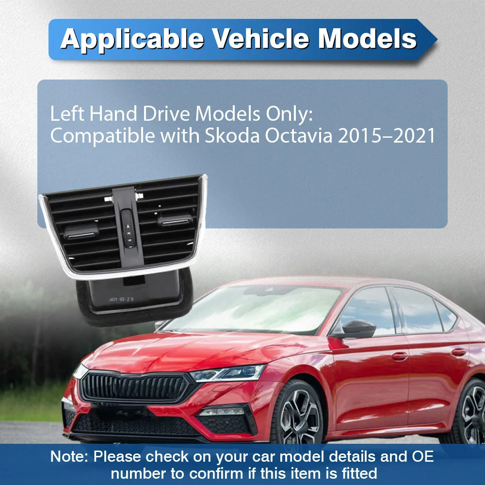 

Задняя центральная решетка воздуховода кондиционера в сборе для Skoda Octavia 2015-2021, 5ED819203