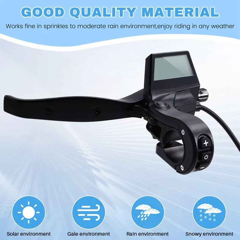 ABUE-160PDD Pantalla de instrumentos de scooter eléctrico ajustable con mango de freno para bicicleta eléctrica