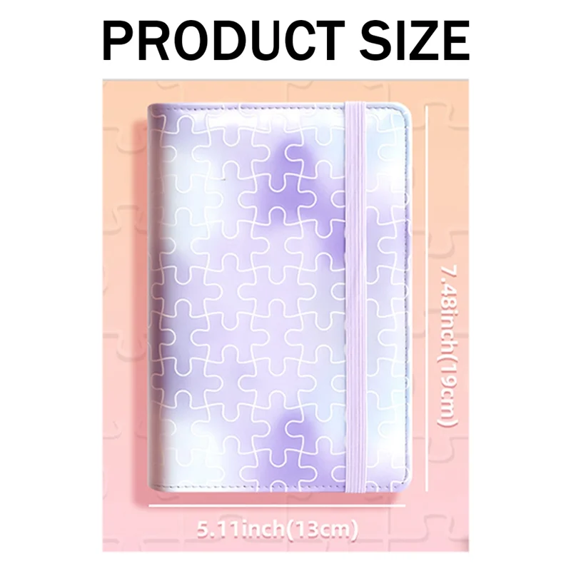 E-Easy To Use-A6 6 Ring Budget Binder, Notebook Binder Cover , Loose Leaf Personal Planner Binder With Magnetic Buckle Closure P