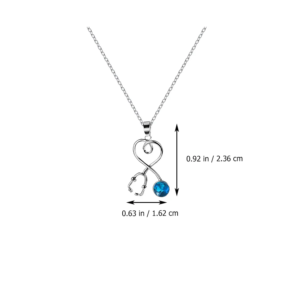 Stethoscope Necklace The Gift Delicate Accessory Decorative Chain Alloy Choker Clavicle Fashion Student