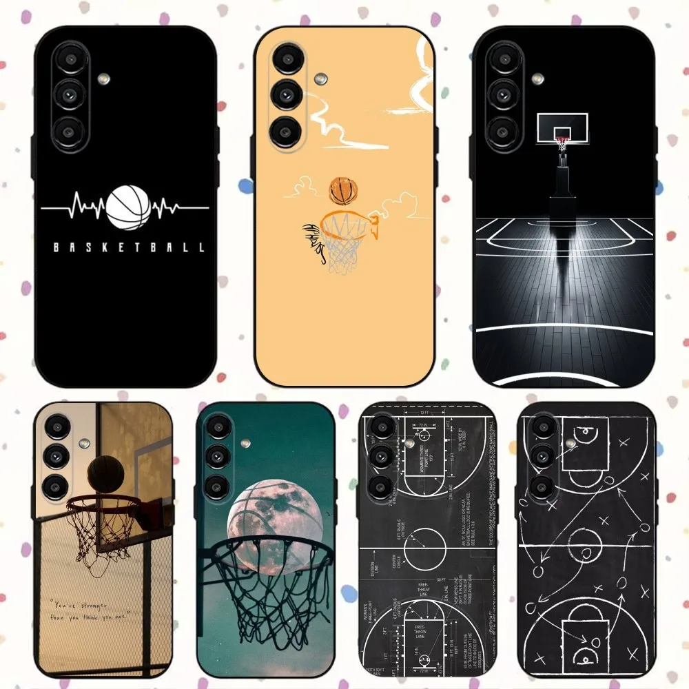 

basketball Phone Case For Samsung S24,S21,S22,S23,S30,Ultra,S20,Plus,Fe,Lite,Note,10,9,5G Black Soft Cover