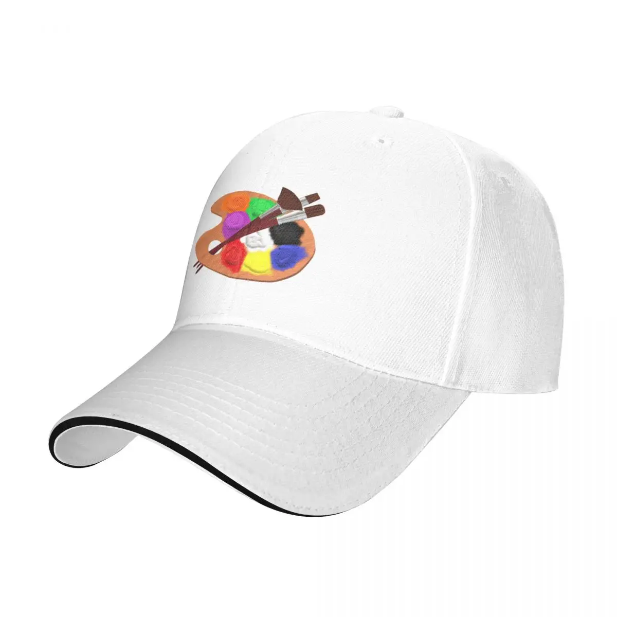 Paint Palette with Artist Brushes (White Background) Cap Baseball Cap thermal visor sports caps hats woman Men's