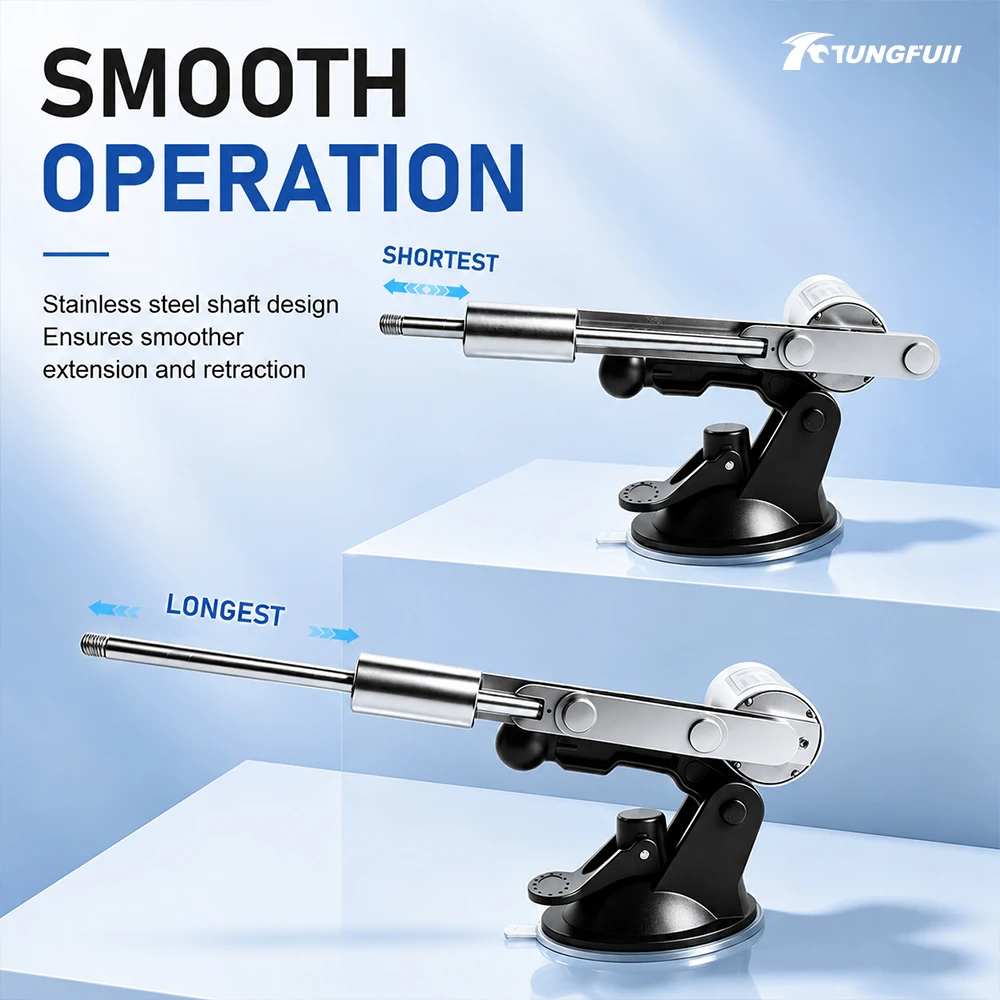 Tungfull Mini Linear Actuator 30-300RPM Adjustable Automatic Reciprocating Telescopic Motor with 70mm Suction Cup for DIY