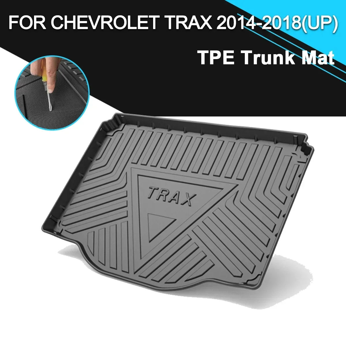 

Car Rear Trunk Cover Mat Rubber TPE Waterproof Non-Slip Cargo Liner Accessories For Chevrolet Trax 2014-2018(UP)