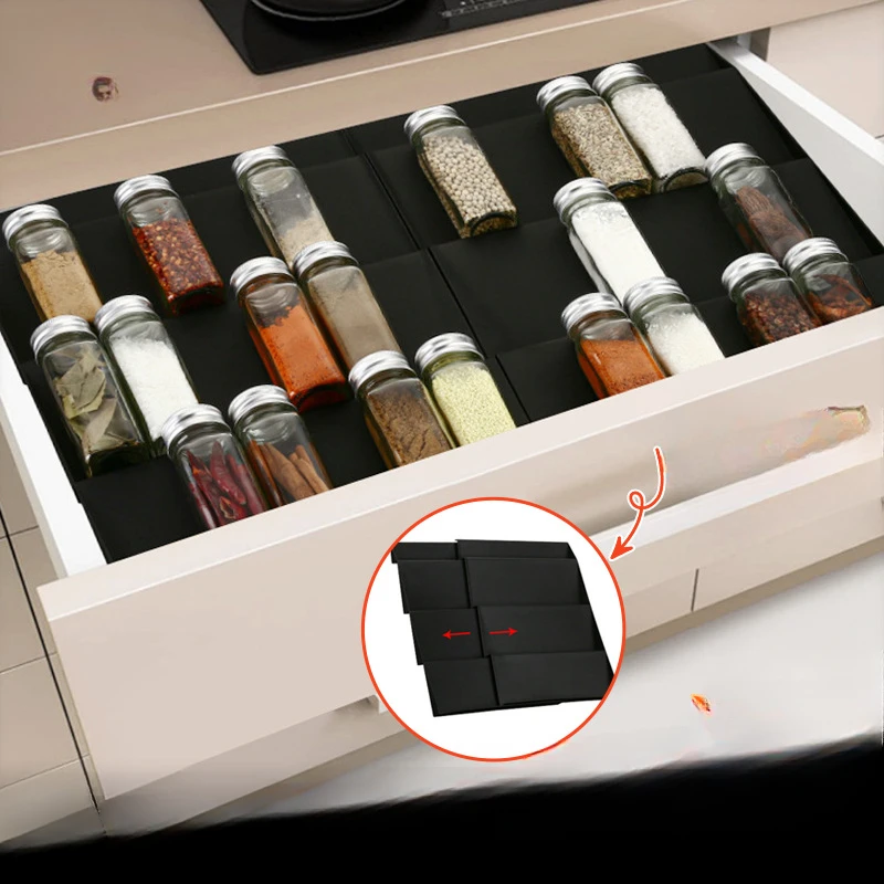 Spice Rack Ladder Spice Rack Kitchen Spice Bottle Seasoning Jar Rack Drawer Storage Spice Rack Kitchen Storage