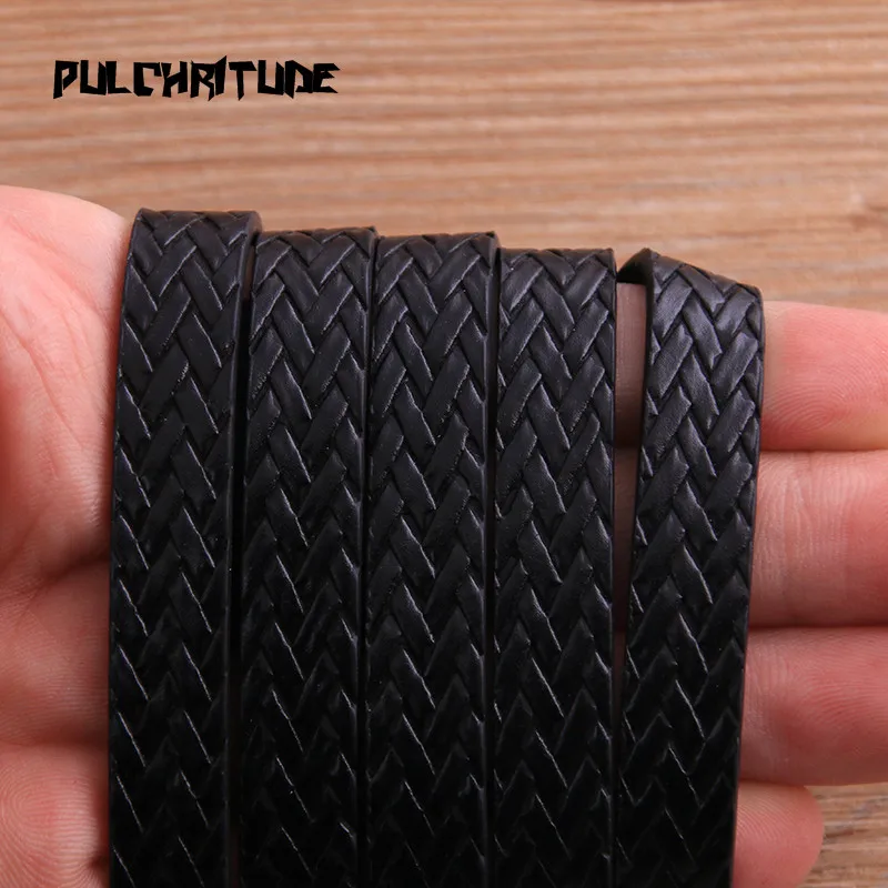 1Pcs 120 x 1cm 7 Color Weave PU Leather Cord & Rope Diy Jewelry Findings Accessories Jewelry Making Material For Bracelet