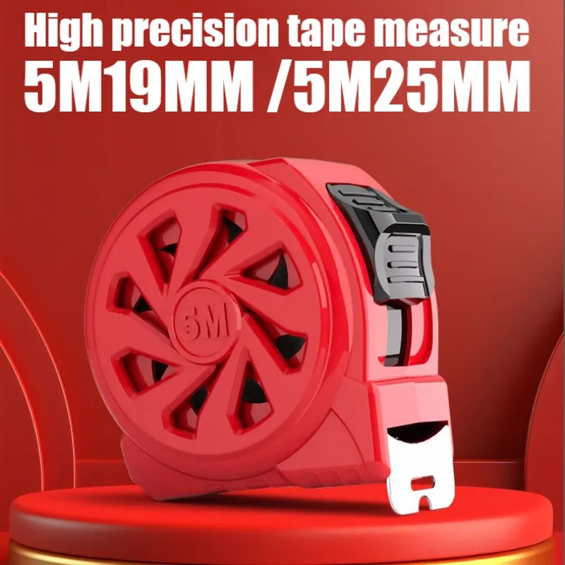 5M Meetlint Intrekbare Rode Hoge precisie 3M 7.5M Meetlint Verdikte slijtvaste Tape Praktische Meetinstrumenten