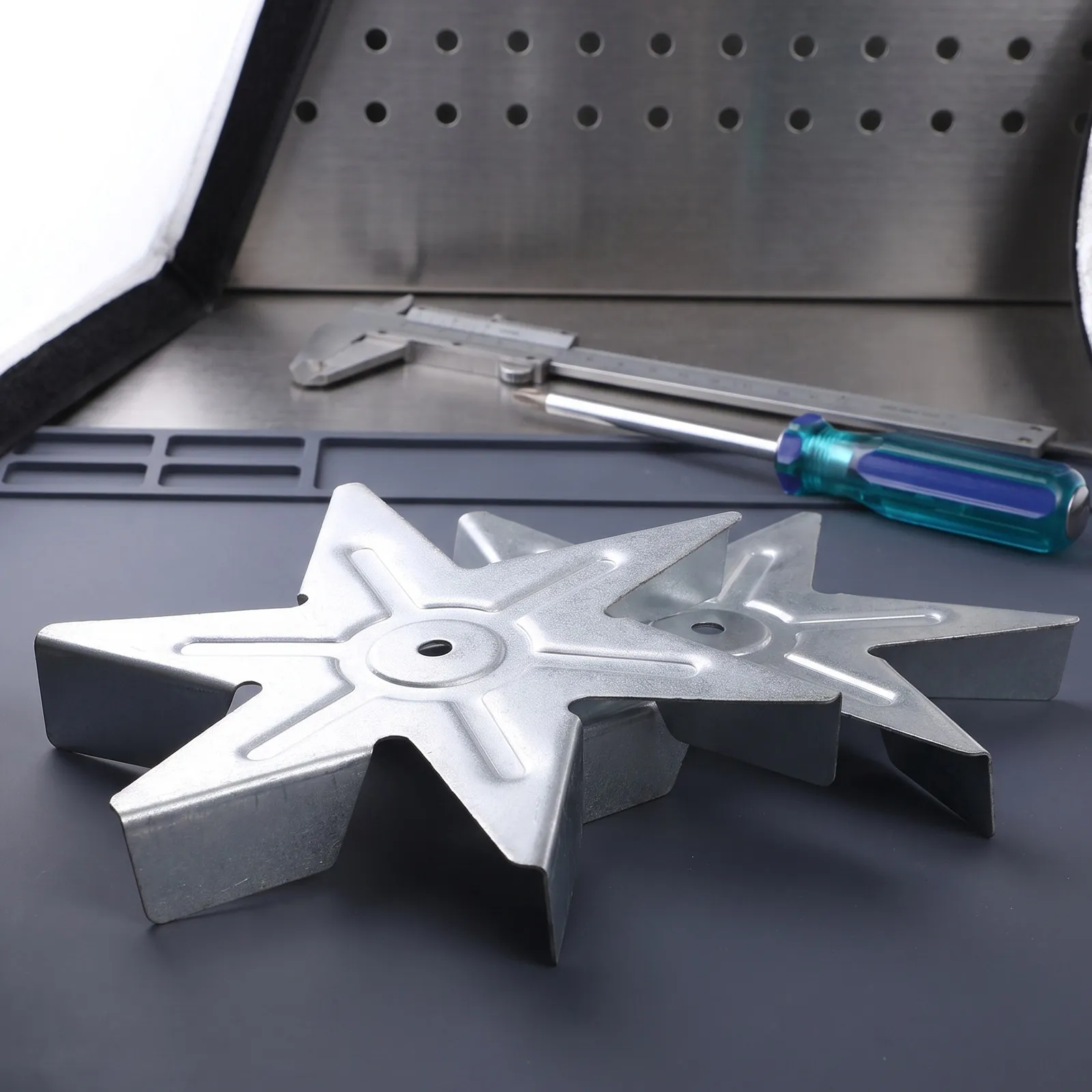 Condenser Fan Blade Stainless Steel Cooling Fan Blade Freezer Appliance Condensing Unit Fan Replacement Kit for Refrigeration