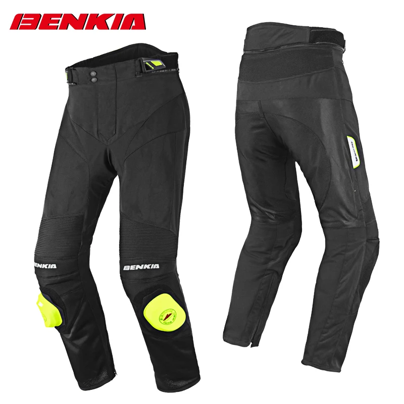 

BENKIA HDF-PS30 Motorcycle Riding Pants Summer Breathable Mesh Biker with Ground Wrap Stretch Slim Pants for Men Fall Racing