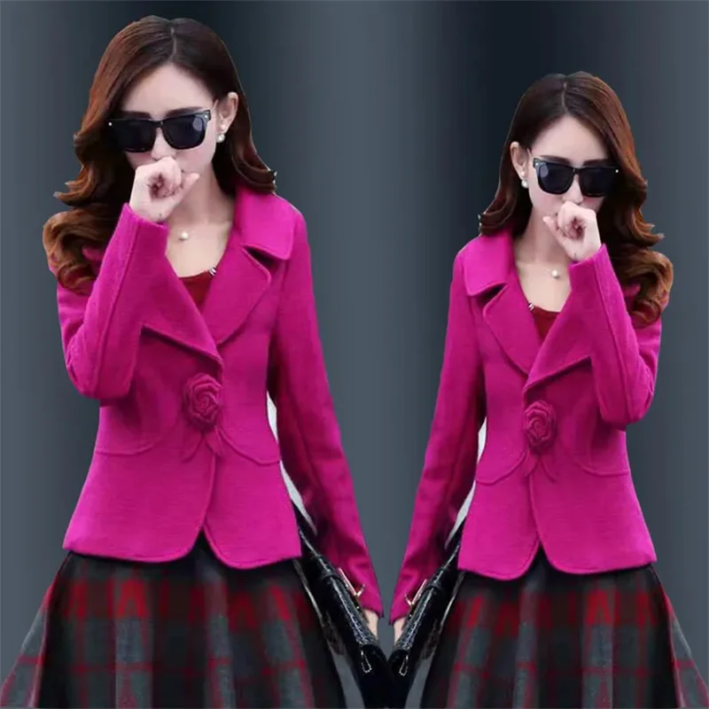 Women Woolen Coat 2024 Autumn Winter Korean Versatile Wool Jacket Female Woolen Coats Ladies Elegant Fashion Wool Jackets