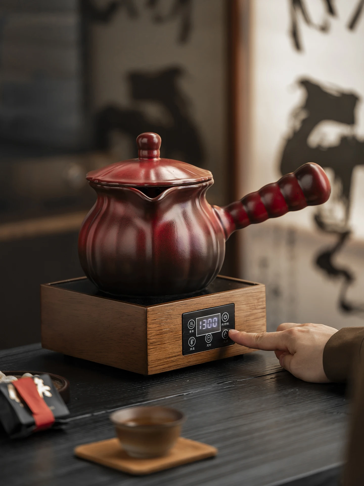 

Traditional Chinese Sle Cerc Tea Pot Yunnan Milk Tea Baking Jar Cerc Stove Tea Brewing Device Handmade Crt