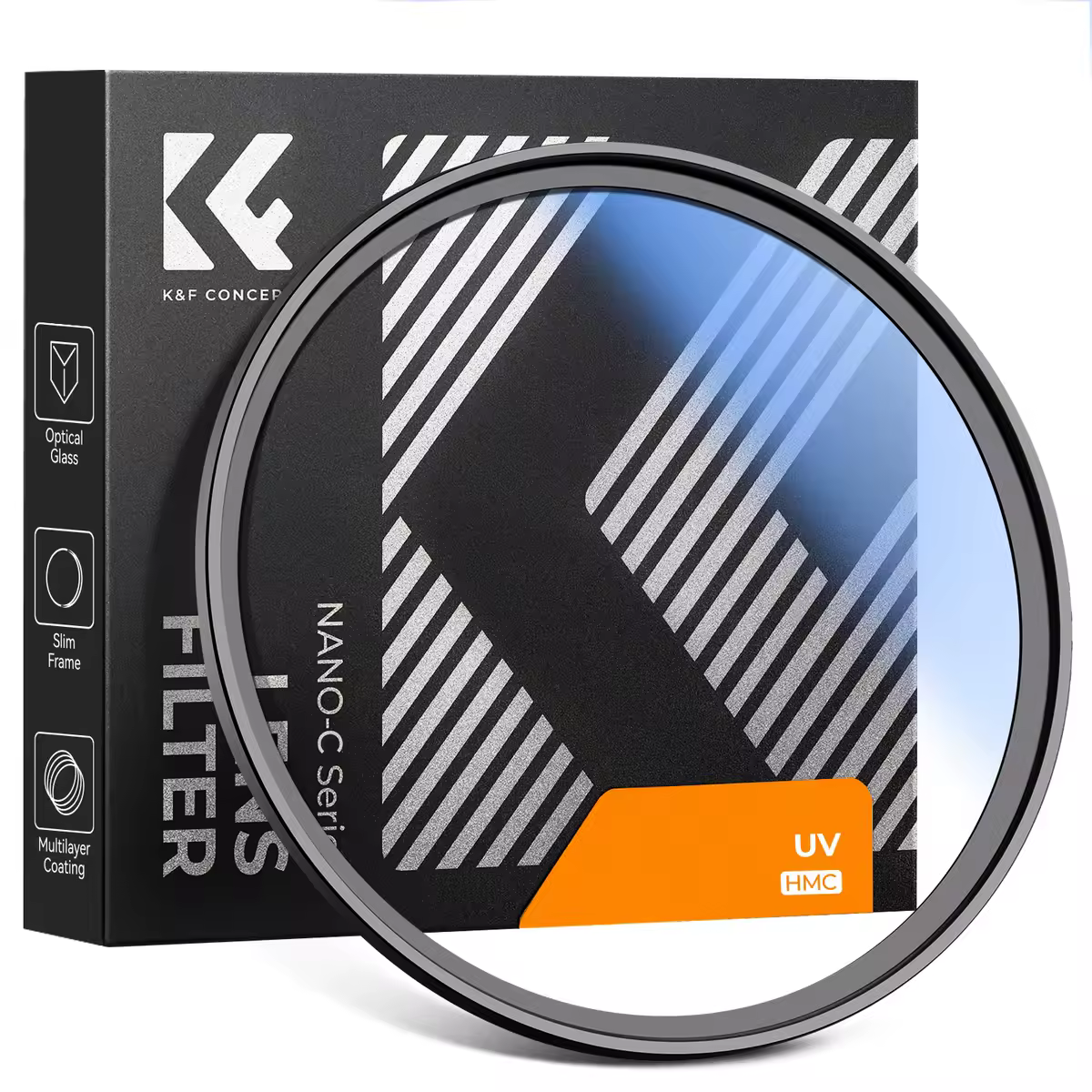 K&F Concept MCUV Filter 37/39/40.5/43/46/49/52/55/58/62/67/72/77/82mm Ultra Slim Optics Multi Coated הגנה אולטרה סגול