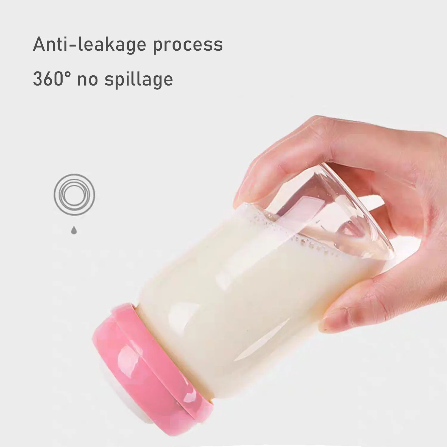 PP Baby Bottle, 125ml Refrigerated Bottle, Breastmilk Storage Bottle, Drop-proof and Leak-proof Wide-mouth Cup