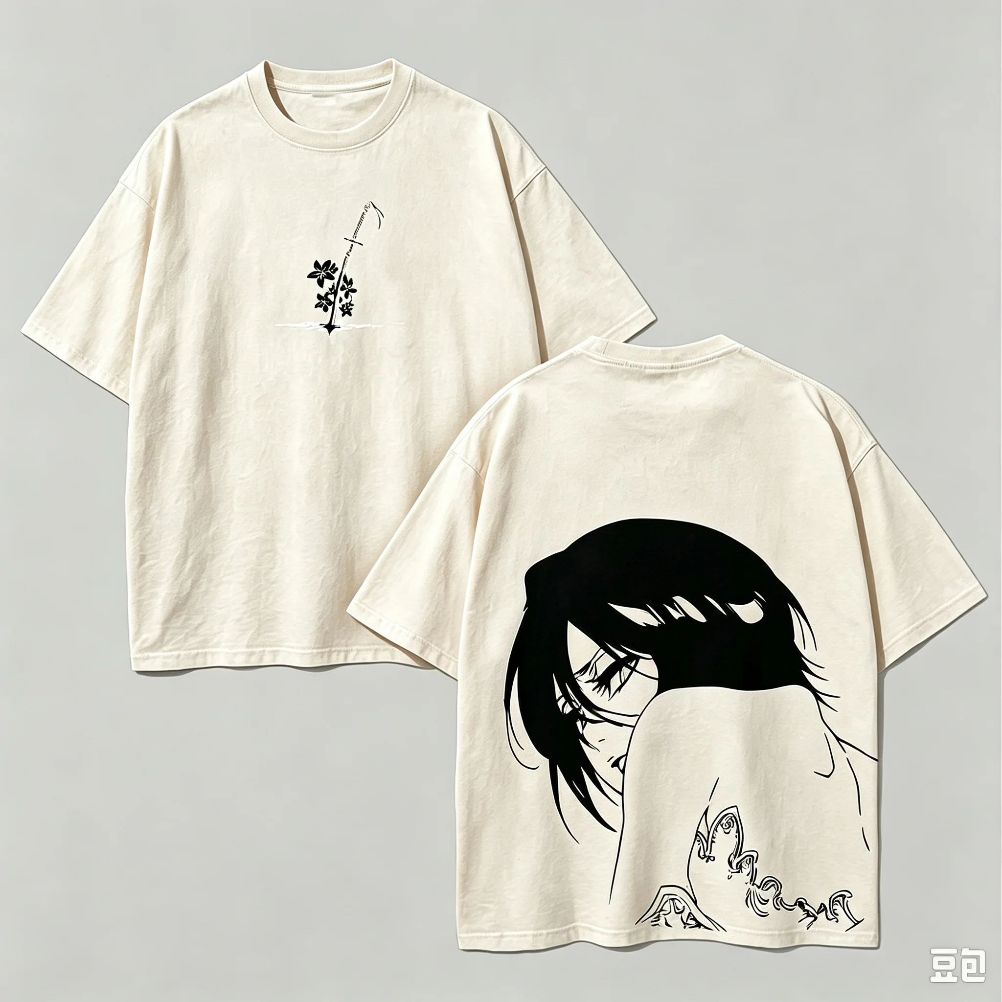 Kuchiki Rukia BLEACH T-Shirt Herren Damen Kleidung Anime Vintage Y2k Gewaschenes Oversized T-Shirt Unisex Kurzarm Baumwoll-Tops – Detail 5