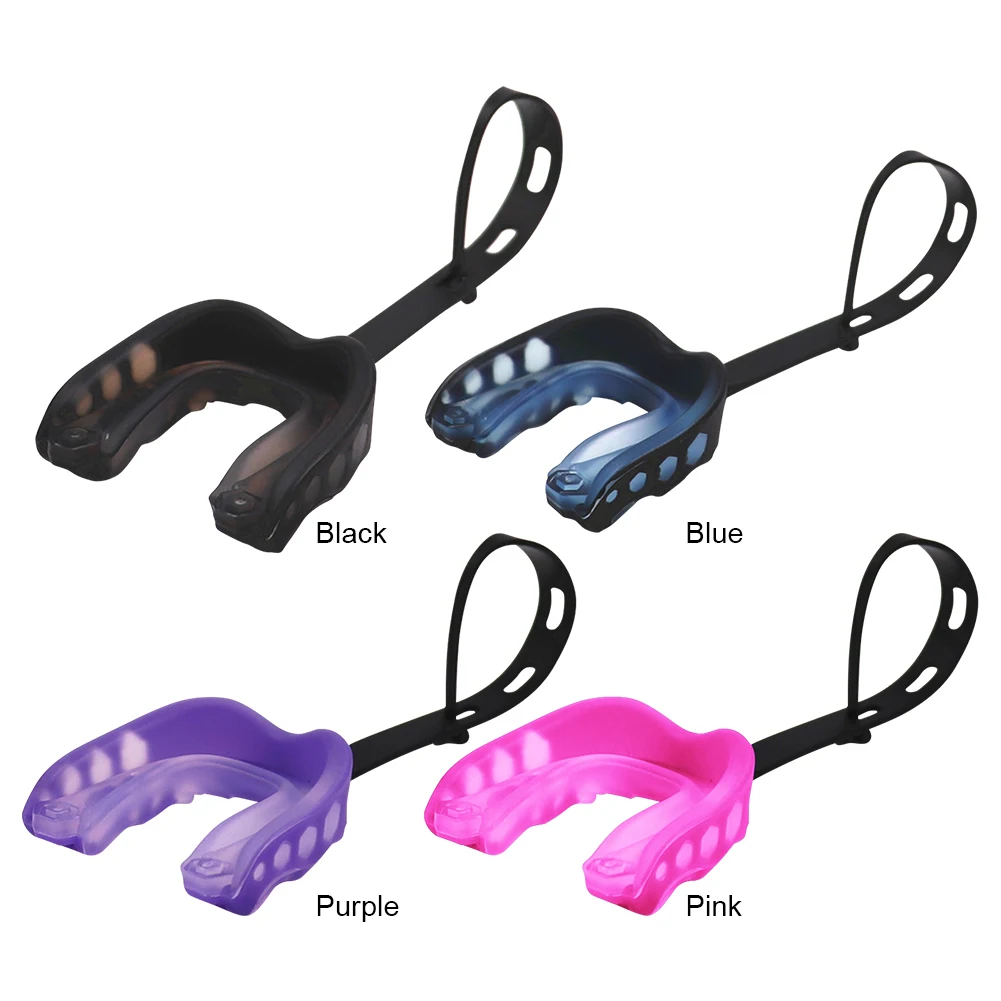 Sport Mouth Guard with Strap Anti-dislocation Teeth Protector Football Mouthguard for Basketball Football Rugby