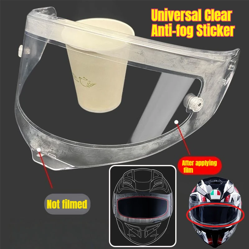 

Universal Motorcycle Helmet Clear Patch Film Anti Fog Film and Rainproof Sticker Film Safety Driving Helmet Accessories Capacete