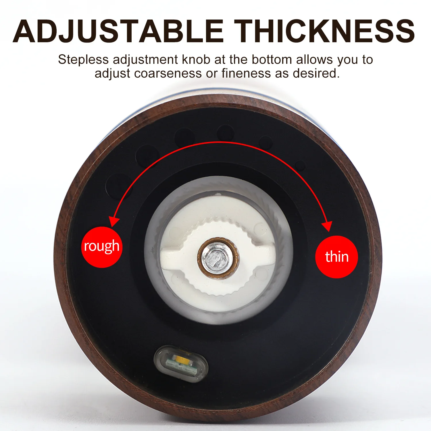 Conjunto elétrico de moedor de sal e pimenta, aspereza ajustável, recarregável, alimentado por bateria, moinhos de cozinha para especiarias