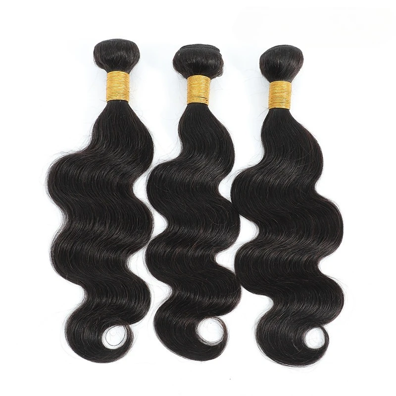Körperwelle, Echthaar-Webbündel, 1 Stück, natürliche Farbe, dichtes Haar mit vollem Ansatz, Haarverlängerung für schwarze Frauen, Party, Salon, natürlicher Look – Detail 6