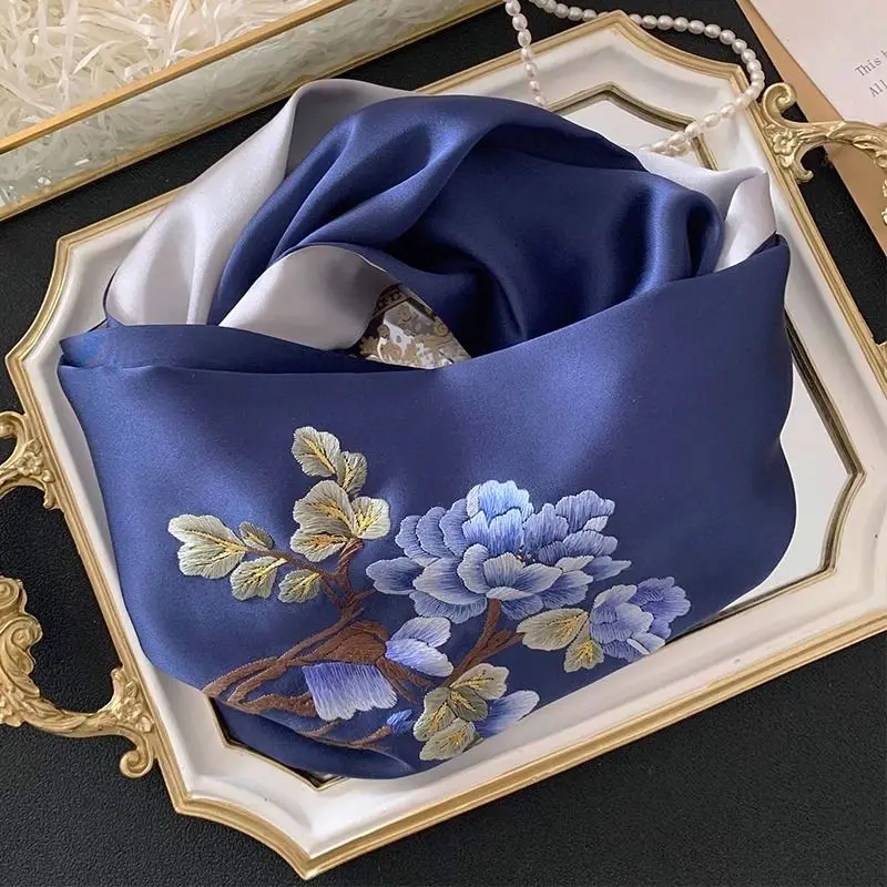 High Quality Embroidered Scarf Shawl Outer with Cheongsam Silk Mother Elder New 100% Real Silk Suzhou Embroidery