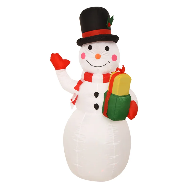 Bom-150cm led iluminado inflável boneco de neve bomba de ar noite lâmpada brinquedos infláveis interior ao ar livre decoração natal