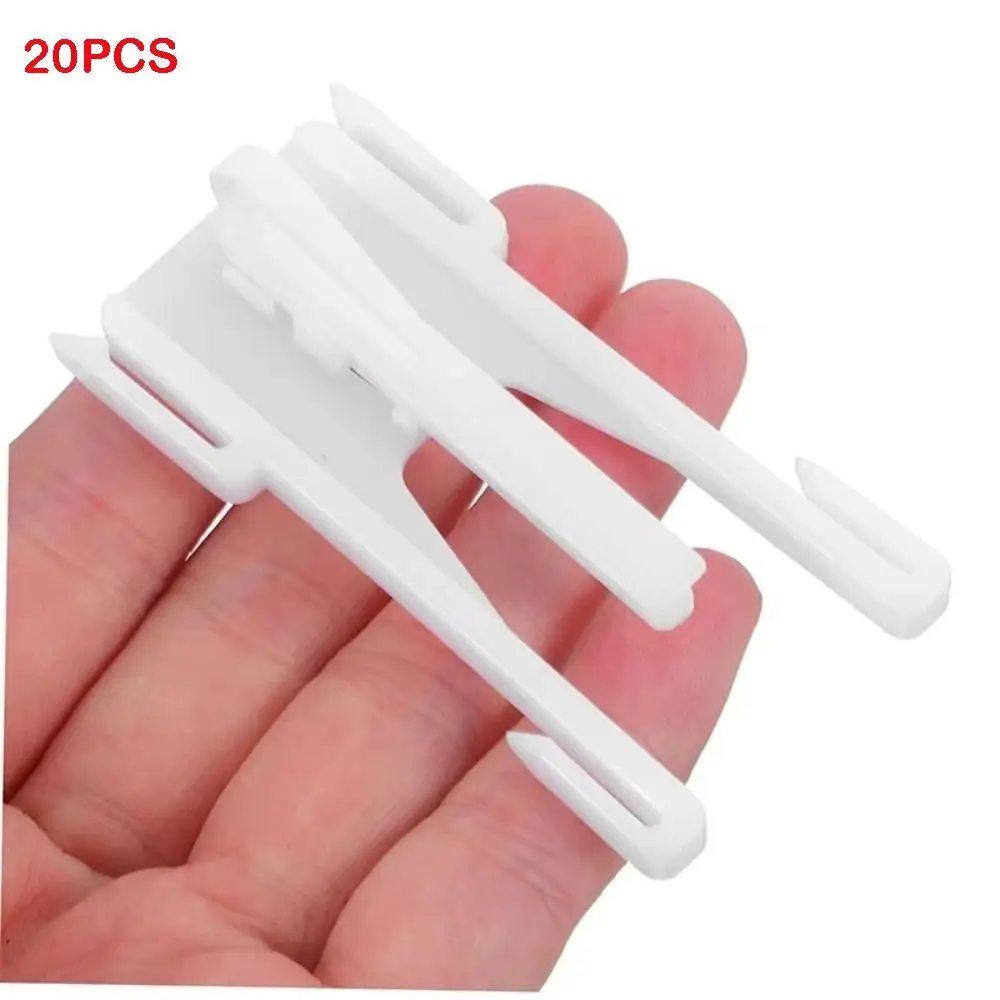 20PCS Plastic Adjustable Curtain Hook Durable Stable Curtain Accessory Easy Install Lightweight Butterfly Hook Curtain Fixing