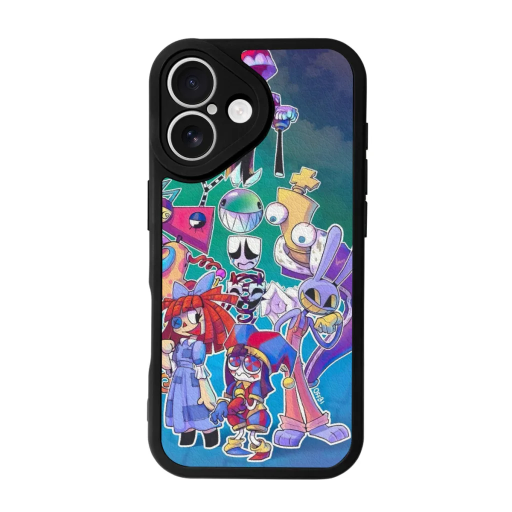 Custodia per telefono per iPhone 16 Pro Max Custodia in silicone Cartoon The Amazing Digital C-Circus Vintage