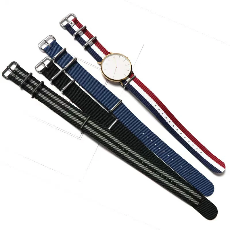 18mm 20mm 22mm Universal wristband Canvas nylon watch strap nato watchband for Rolex Longines Tissot Swatch for SEIKO OMEGA IWC