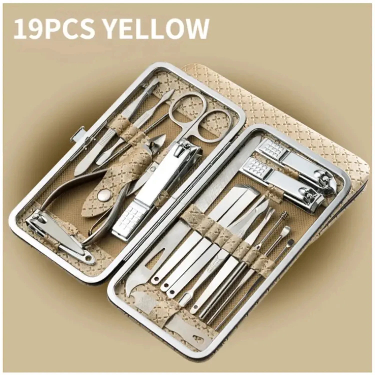 19 in 1 Stainless Steel Manicure Pedicure Set for Foot Care