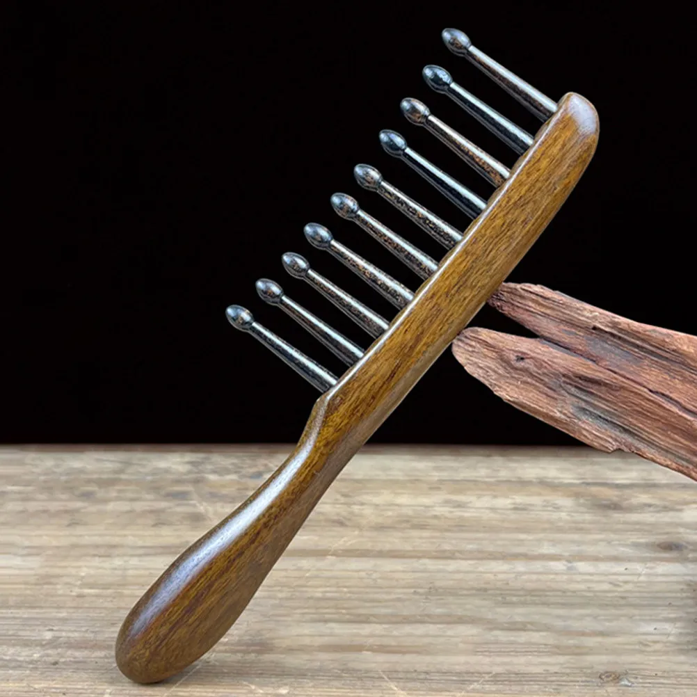 

Natural Sandalwood Massage Comb Ergonomic Head Scalp Care Tool Wide Tooth Detangling Comb for Women Men Anti Static Wooden Hair