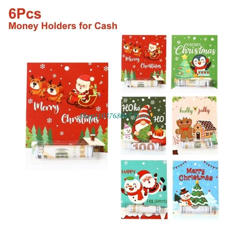 R53F Foldable Santa Bill Storage Card Christmas Gift Mind