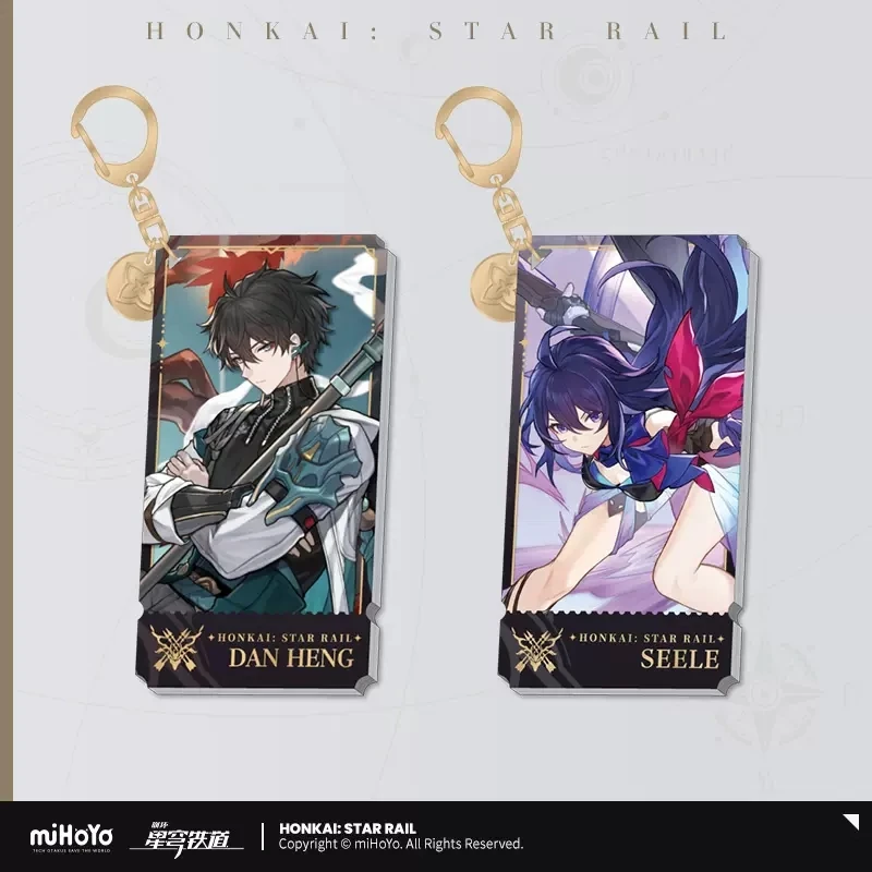 

Game Honkai：Star Rail DANHENG Seele Elevation Series Acrylic Character Chain Charm Cosplay Fashion 3D Accessories Anime Kids