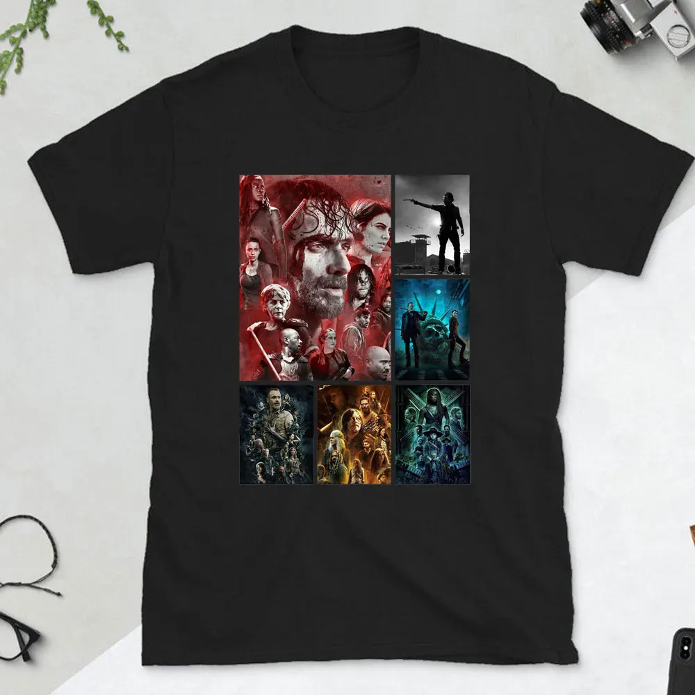 New Men Cotton T-Shirt Fashion The Walking Dead Comic Book Series Rick Grimes Daryl Dixon Cool Women Tee Tops