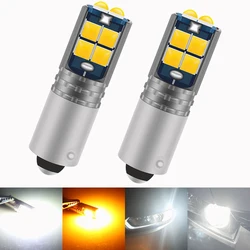 Luz LED antiniebla trasera para coche, lámpara de marcha atrás de estacionamiento, 2 piezas, T4W, BA9S, Blub, BAX9S, H21W, BAY9S, H6W, H5W