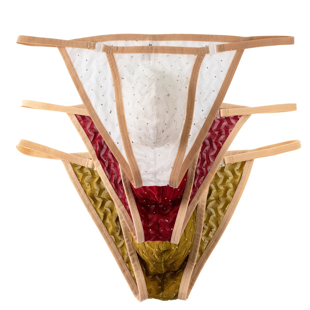 

3 упаковки, ультратонкие полые трусы, сексуальные мужские дышащие трусы с низкой талией, съемная пряжка, прозрачное мягкое мужское нижнее белье