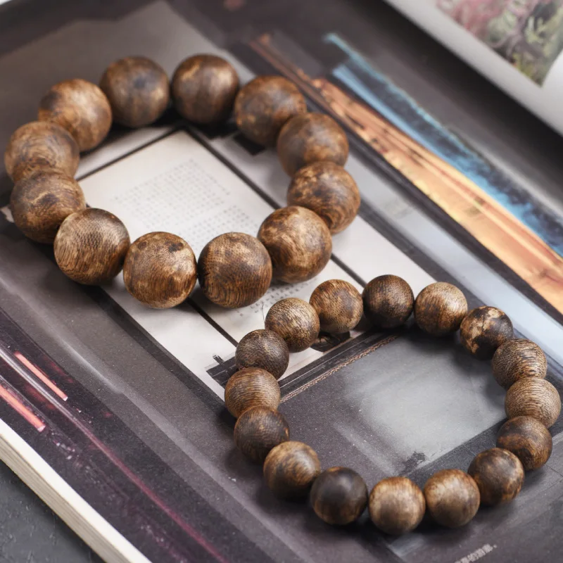 

Natural Black Oil Dalagan Agarwood Bracelet Honey Fragrance Unisex Collectible Perfect Festival Gift