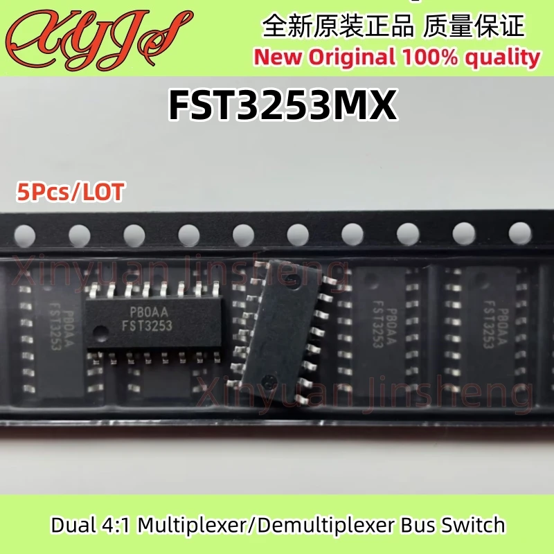 5Pcs/LOT FST3253MX FST3253 FST3253M SOP-16 Dual 4:1 Multiplexer/Demultiplexer Bus Switch Chipset Original New 100% Quality