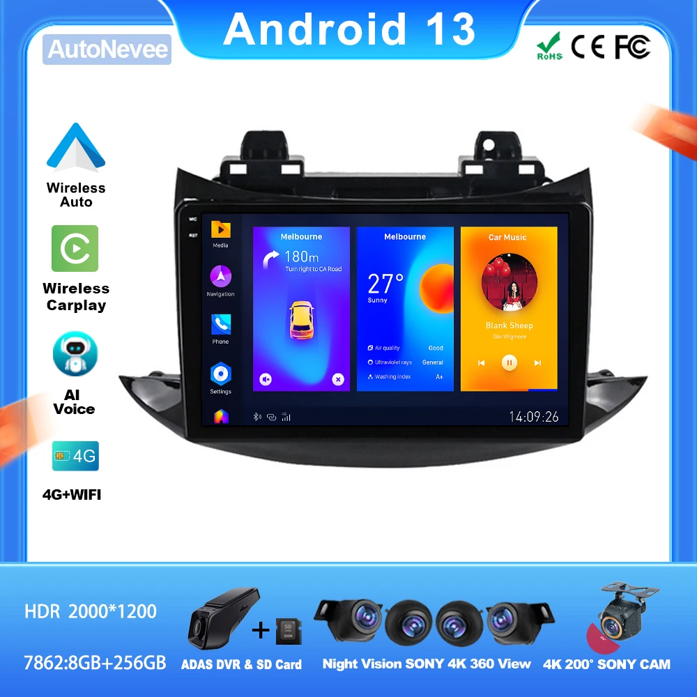 

Android For Chevrolet Tracker 3 2013 - 2017 Car Player Auto Radio WiFi Video Navigation NO 2din DVD Stereo Head Unit Dash Cam 4G