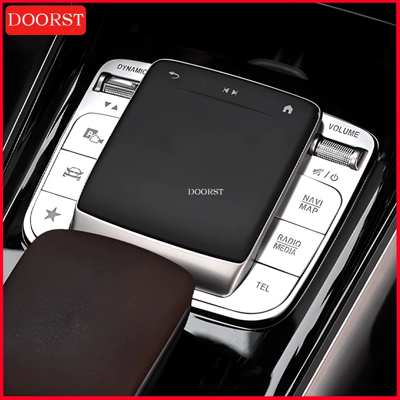 

For Mercedes Benz GLE GLS Class W167 X167 Car Center Console Media Mouse Button Decorative Trim Stickers Interior Accessories