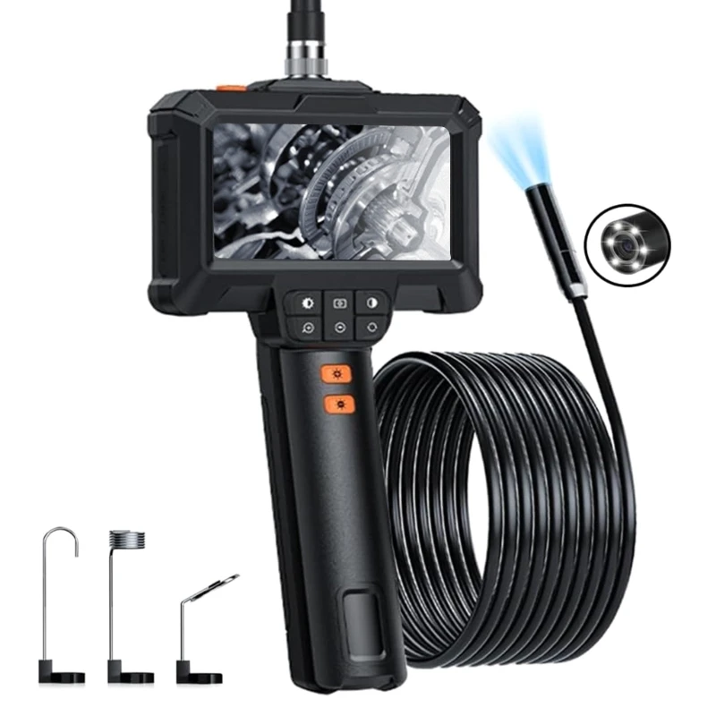 Single Lens Endoscope Inspection Camera USB Rechargeable Borescope 1080P Scope Camera with 4.3'' Screen for Car Repair