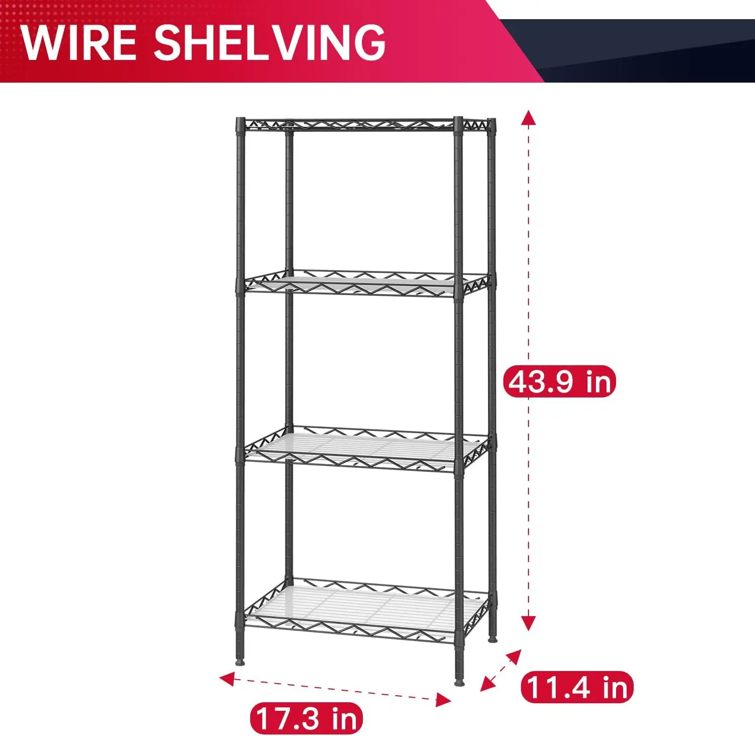 Imagem -05 - Comercial Wire Shelving Unit Ajustável Layer Metal Rack Prateleiras de Armazenamento 6-shelf em Rodízios 2100lbs Capacidade 14x36x54 h