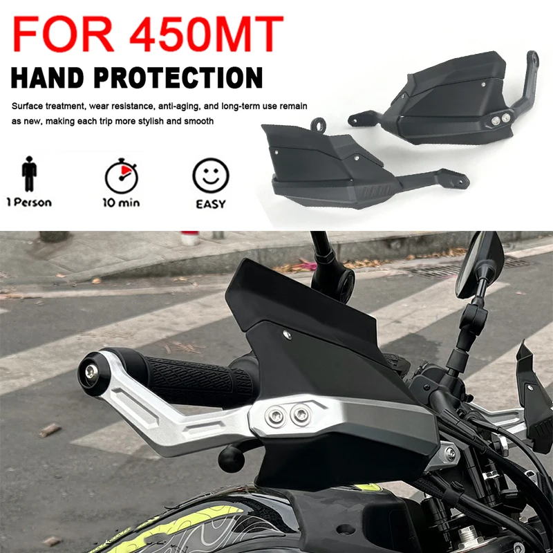 

Motorcycle Hand Guard Wind Deflector Handlebar Handguard Protector Brush Bar kit For CFMOTO 450MT 450 MT