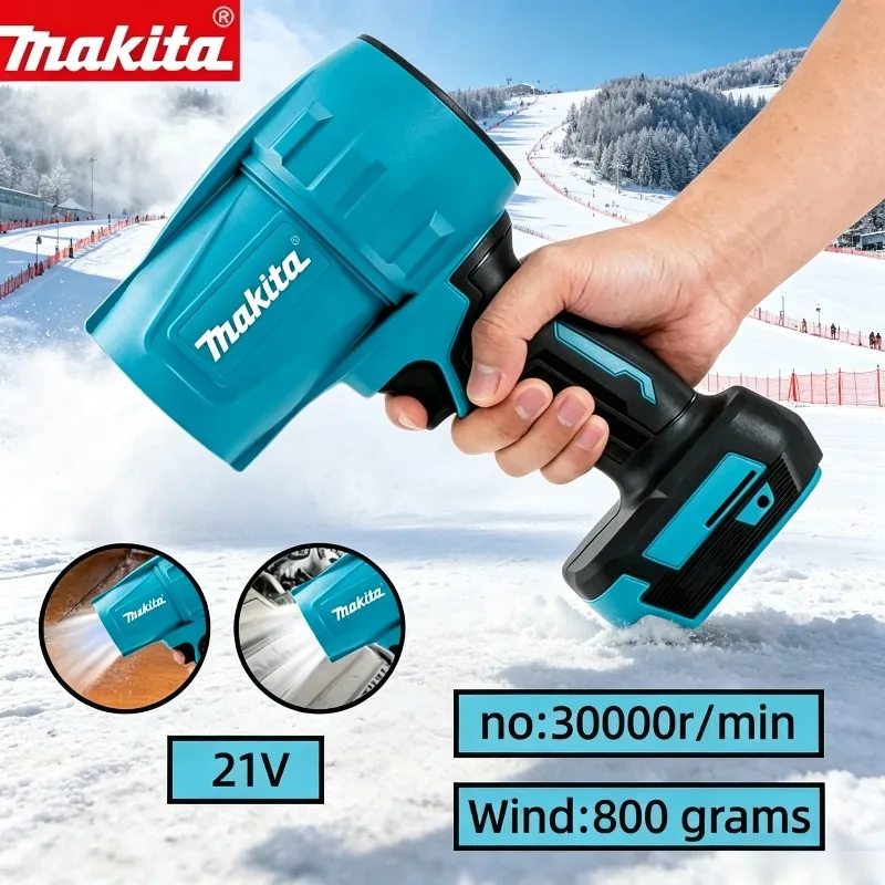 

Makita Rechargeable Electric Air Duster with Light Car Cleanin, 30000RPM 18V Violent Blower Turbo Jet Fan wind speed Turbo
