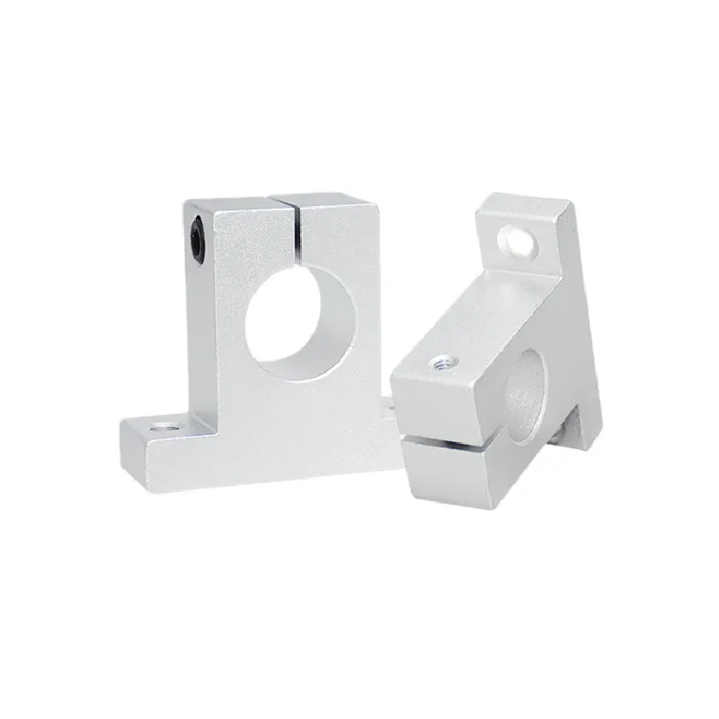 2 Pcs Linear Optical Axis Vertical Support Aluminum Alloy Bearing Frame Polished Rod Holder SK 8mm To 60mm